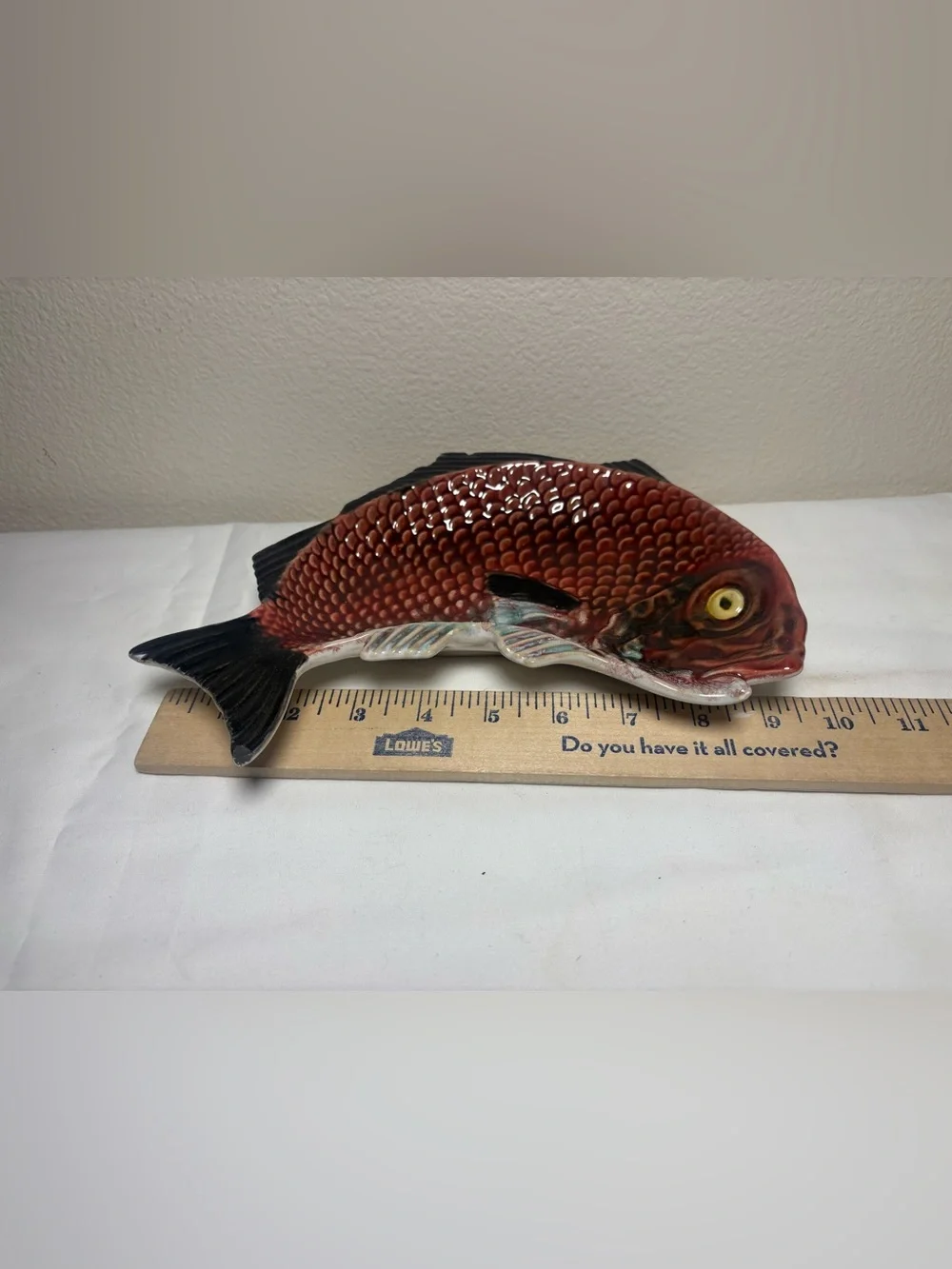 Decorative Ceramic Fish Figurine - Brown‎ and Black